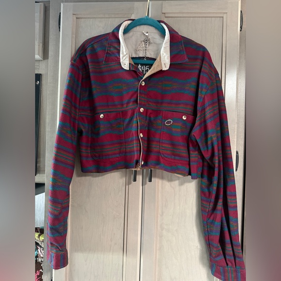 Mod Sun refurbished Moose brand cropped flannel size XL, good used condition - Picture 1 of 5